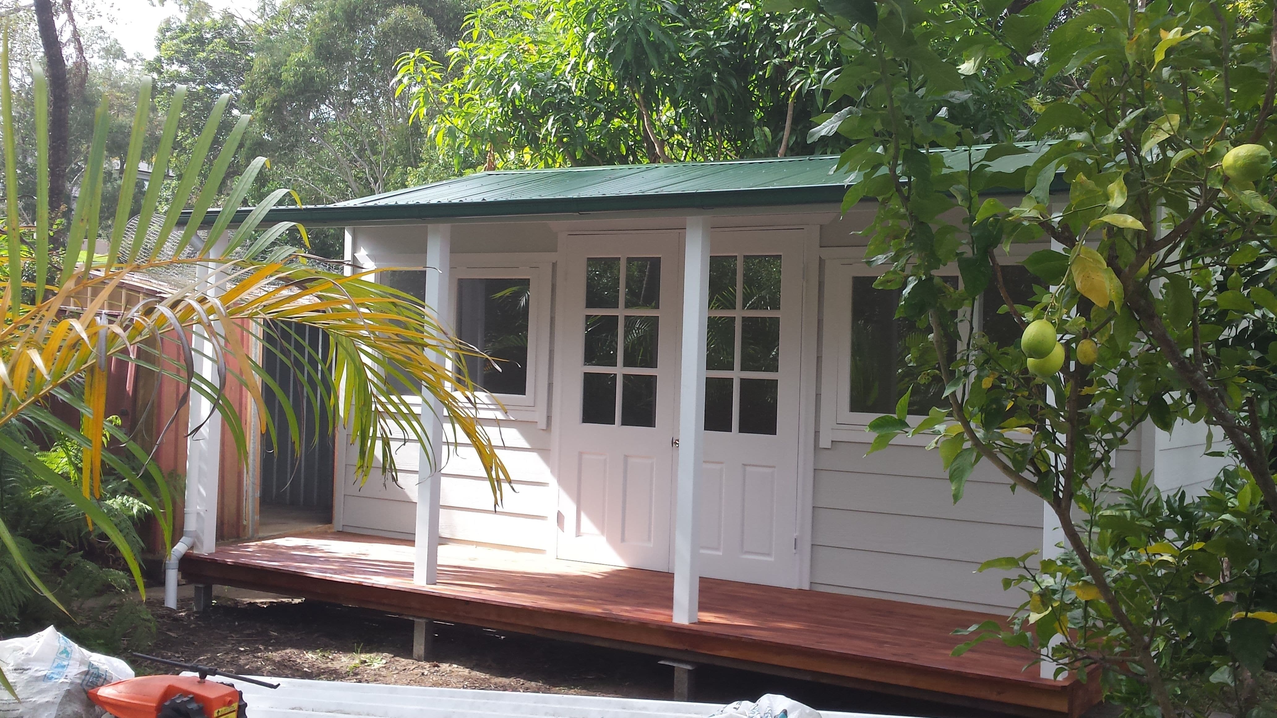 Windsor Home Office/Studio nestled amongst lush greenery.